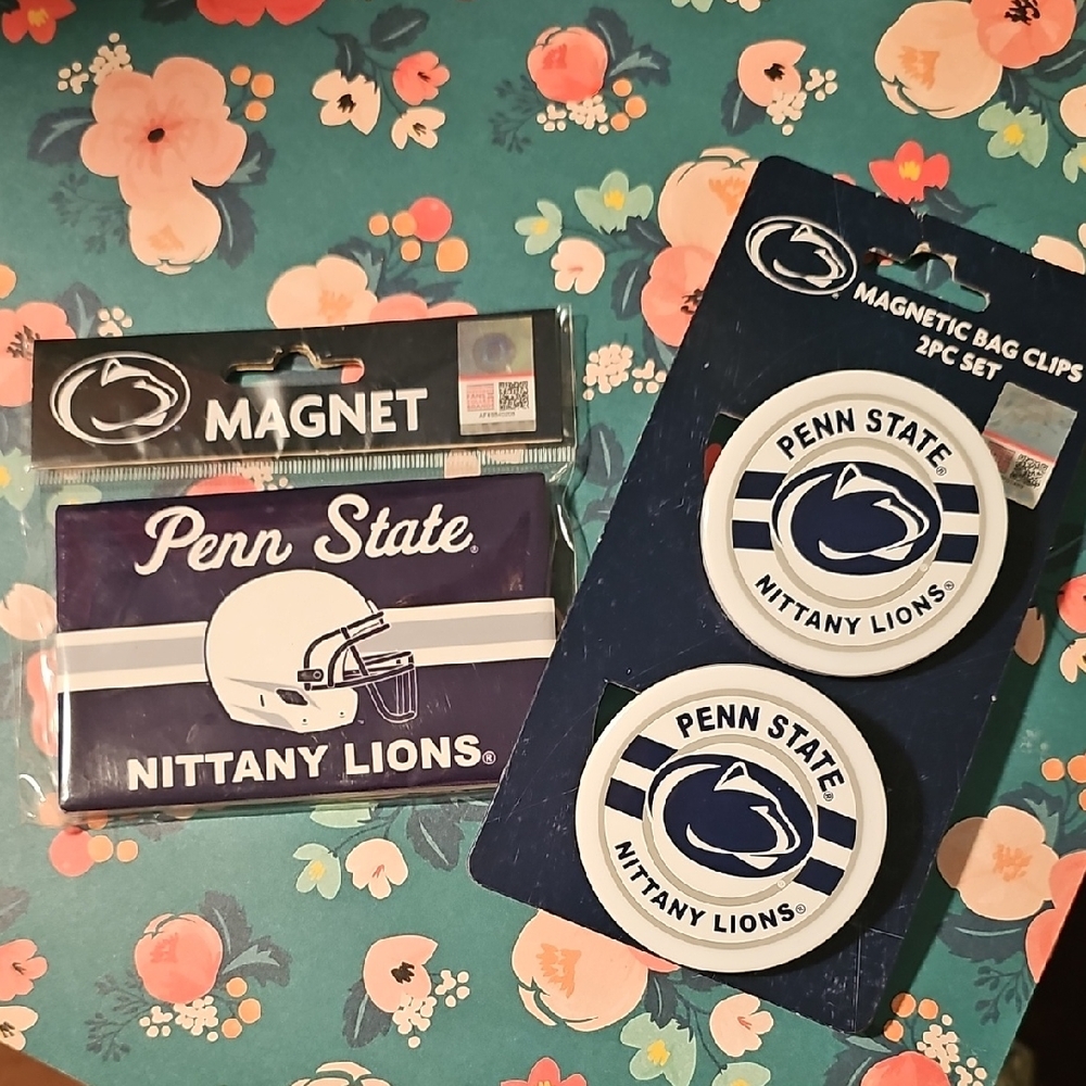 Penn State Nittany Lions Magnet and Bag Clips Set